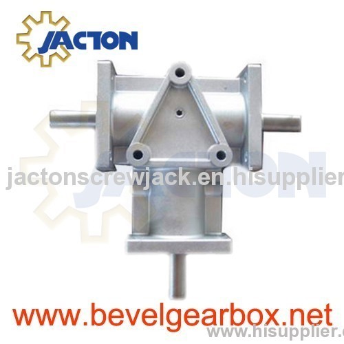 Aluminium gear box 90 deg,1.51 ratio gearbox t series,spiral bevel