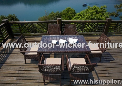 Patio furniture rattan table and chairs