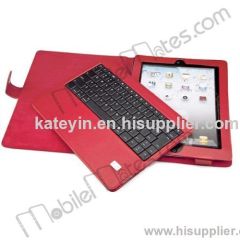 High Quality Folio Style Leather Case and Magnetic Removable Bluetooth Keyboard for iPad 2/New iPad