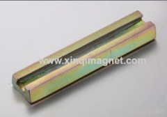 Neodymium Iron Boron Magnet Block with slot NdFeB color zinc plating