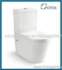 equipped tank fittings OT-6121 ceramic sanitary ware washdown two piece toilet