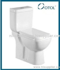 OT-6035 ceramic toilet bathroom European toilet Washdown two piece toilet