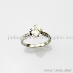 925 Silver Jewelry Created Diamonds Engagement Ring