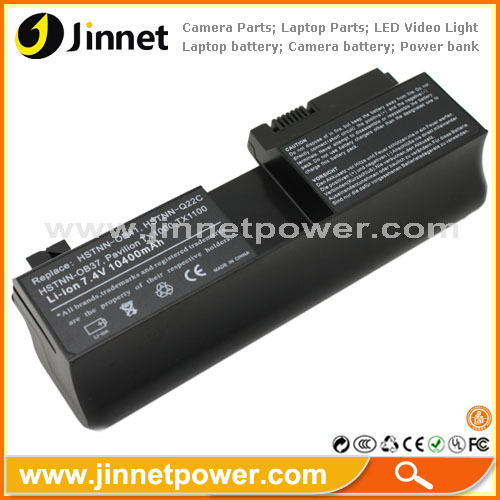 Replacement Laptop battery for HP TX1000 TX1100 TX1200 in Shenzhen factory