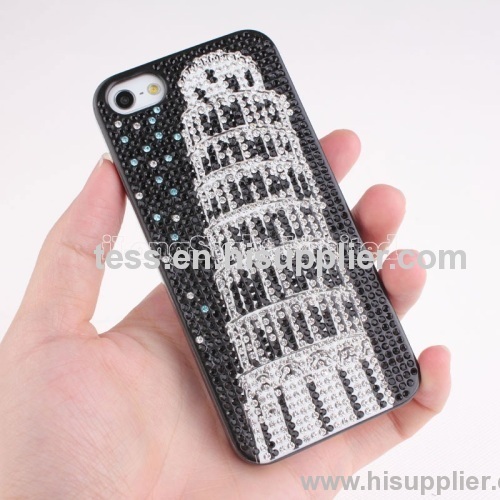 brand new Pattern Diamond Plastic Case For iPhone 5 with Than sal Leaning Tower Of Pisa