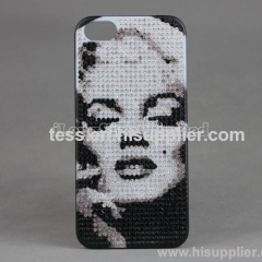 brand new for Diamond Plastic Case For iPhone 5 with Marilyn Monroe Portrait Pattern desgin