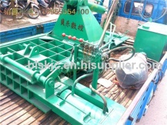 Hydraulic metal baling press