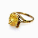 18K gold plated 925 silver ring,fashion jewelry created topaz and clear cubic zircon ring
