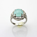 Hot Sale Fashion Jewelry 925 Silver Blue Jade Ring Gemstone Jewelry