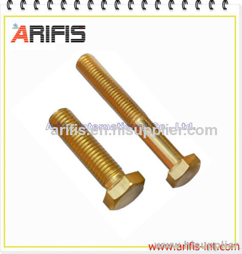brass bolt with round head