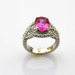 925 Sterling Silver Ring Oval Ruby Cubic Zircon Ring