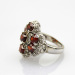 Larger 925 Silver Ring with Created Gemstones and Clear Cubic Zircon Ring