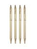 Golden twist metal ball pens