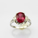 New Style Silver Jewelry 8x10mm Oval Cut Ruby Cubic Zircon 925 Silver Ring