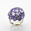 925 Silver jewelry amethyst cubic zircon ring