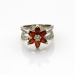 Designer Jewelry 925 Solid Sterling Silver with Colors Cubic Zircon Flower Gemstone Ring