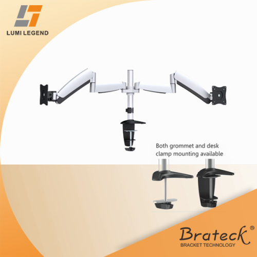 Double panel LCD desk mount bracket