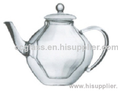 Pyrex Hand Blown Double wall Glass Teapot Coffee Pot