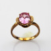 18k rose gold plated 925 silver pink cubic zircon ring jewelry