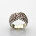 Fashion Jewelry Pave Created Diamonds Solid 925 Silver Crossover Ring