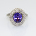 Hot Sale 925 Silver Ring with 9x11mm Created Amethyst and Cubic Zircon