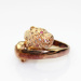 Fashion Jewelry Rose Gold Plated 925 Silver Pave Created Diamonds Leopard Ring
