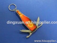 Beer bottle shape multi keychain tools