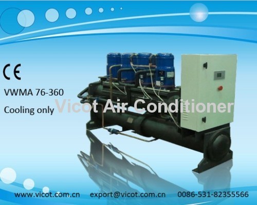 Modular water cooled water chiller