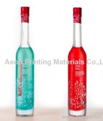 Thermal transfer film for glass wine bottle