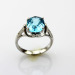 Fashion Gemstone Jewelry 8x10mm Oval Cut Yellow Cubic Zircon 925 Silver Ring
