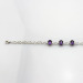 Fashion Jewelry Created Aemthyst Cubic Zircon 925 Silver Link Chain Bracelet