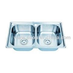 Double Bowl Topmount Kitchen Sinks