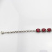 Jade Angel Fashion Jewelry Silver Link Bracelet with 7x9mm Created Ruby and Clear Cubic Zircon
