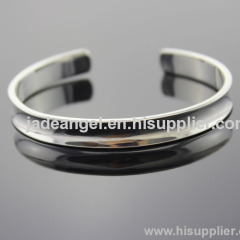 Fashion Jewelry Solid Sterling Silver Cuff Bracelet , 925 Silver Bracelet