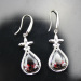 925 Silver Jewelry Pear Cut Amethyst Cubic Zircon Earrings