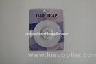 Plastic Drain Stopper , White Round Hair Trap For Preventing Clogged Drains