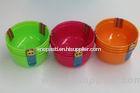 Green Red Orange Salad And Cereal Bowls , Plastic Tumbler Cups