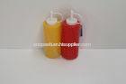 Red / Yellow 11.5oz Mustard Ketchup Dispensers , Kitchen Products