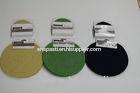 Yellow / Green / Black Round Woven Placemats , Kitchen Products