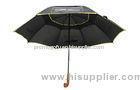 62 Inch Double Canopy Golf Umbrella , Custom Silk Screen Wood Handle