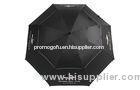 60 Inch Boy Double Canopy Golf Umbrella , Black Custom Logo Umbrella