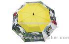 60 Inch Vented Double Canopy Golf Umbrella For Company / Full Color Imprint