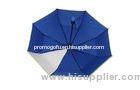 Three Folding Safety Windproof Golf Umbrella With Clear PVC Umbrella