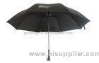 Two Folding Windproof Golf Umbrella , 27 Inch Black Custom Logo Umbrella