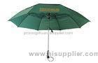 2 Folded Windproof Golf Umbrella With 54 Inch Arc Green Customized