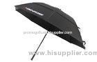 Black Custom Automatic Golf Umbrella , 68 Inch Big Size Double Canopy