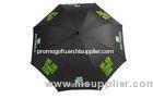 Black Automatic Printed Golf Umbrella , Promotional Golf Umbrellas