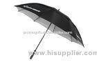 UV Automatic Golf Umbrella / Double Canopy Silver Coating Manual Open