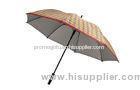60" UV Automatic Yellow Golf Umbrella , Single Layer Check Umbrella