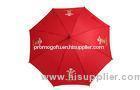 46 Inch Red Custom Printed Umbrellas / Fiberglass Straight For Compnay